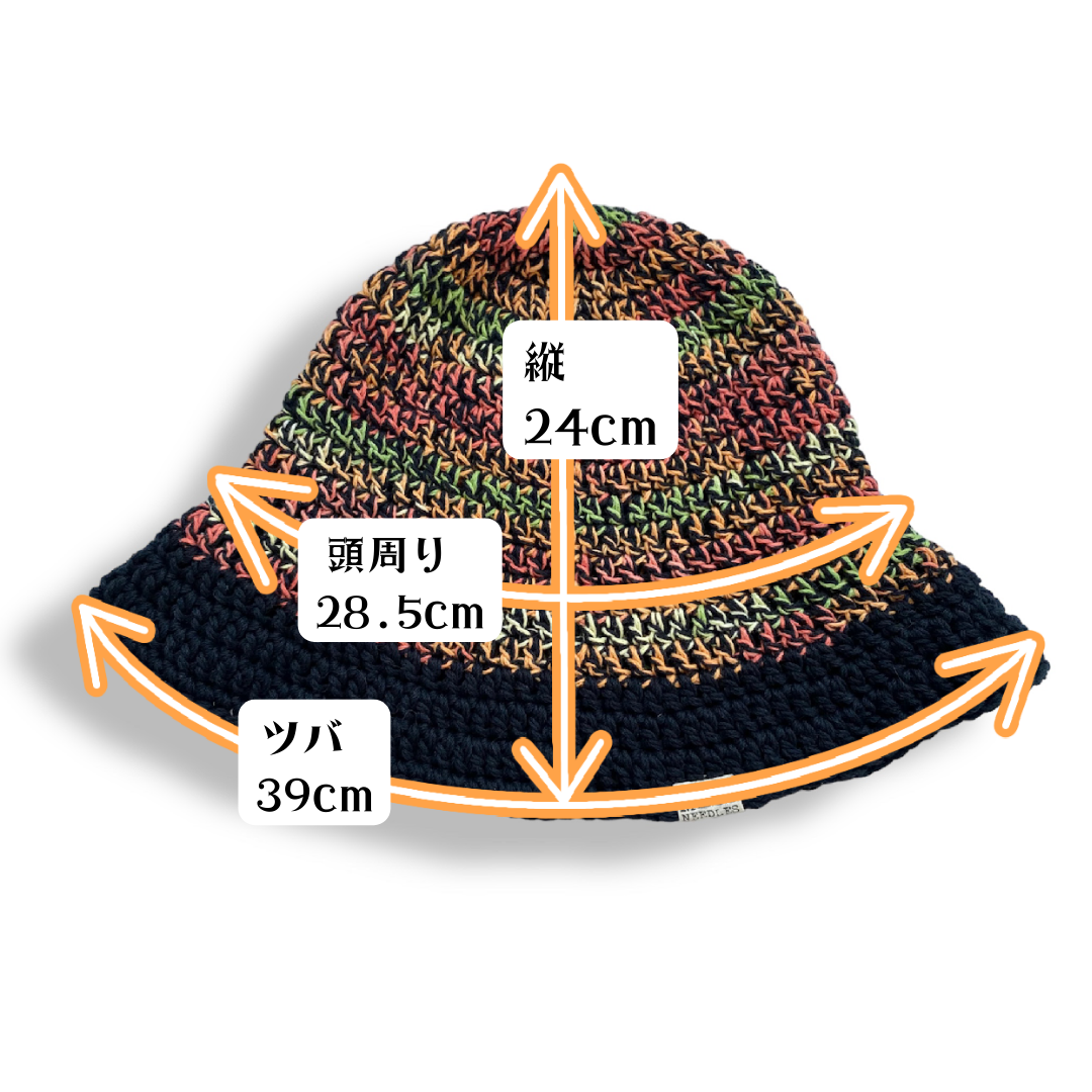 段染め&UV コットン クラッシャー ハット | MESS NEEDLES 段染め&UV コットン クラッシャー ハット | MESS NEEDLES