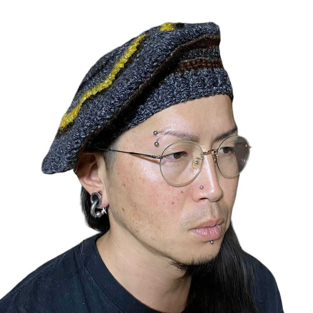 MASSES  TAM  黒 ニット ベレー帽 OVERRIDE EX FINE LAMBS TAM BERET | 59cm～61cm(80) BLACK (01