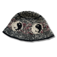 YIN-YANG DESIGN COTTON CROCHET BUCKET HAT