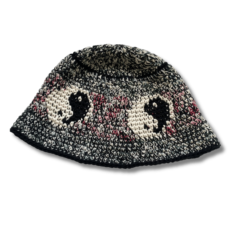 YIN-YANG DESIGN COTTON CROCHET BUCKET HAT | MES