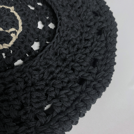 PEACE SYMBOL COTTON BERET