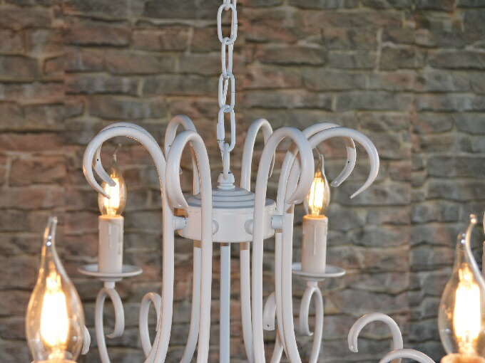 シャンデリア8灯 【ARABESQUE8】 アラベスク8 つや消し白