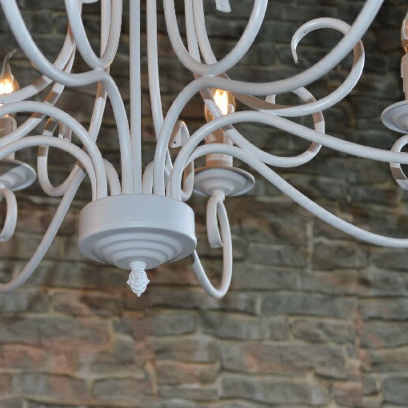 シャンデリア8灯 【ARABESQUE8】 アラベスク8 つや消し白