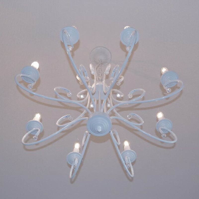 シャンデリア8灯 【ARABESQUE8】 アラベスク8 つや消し白