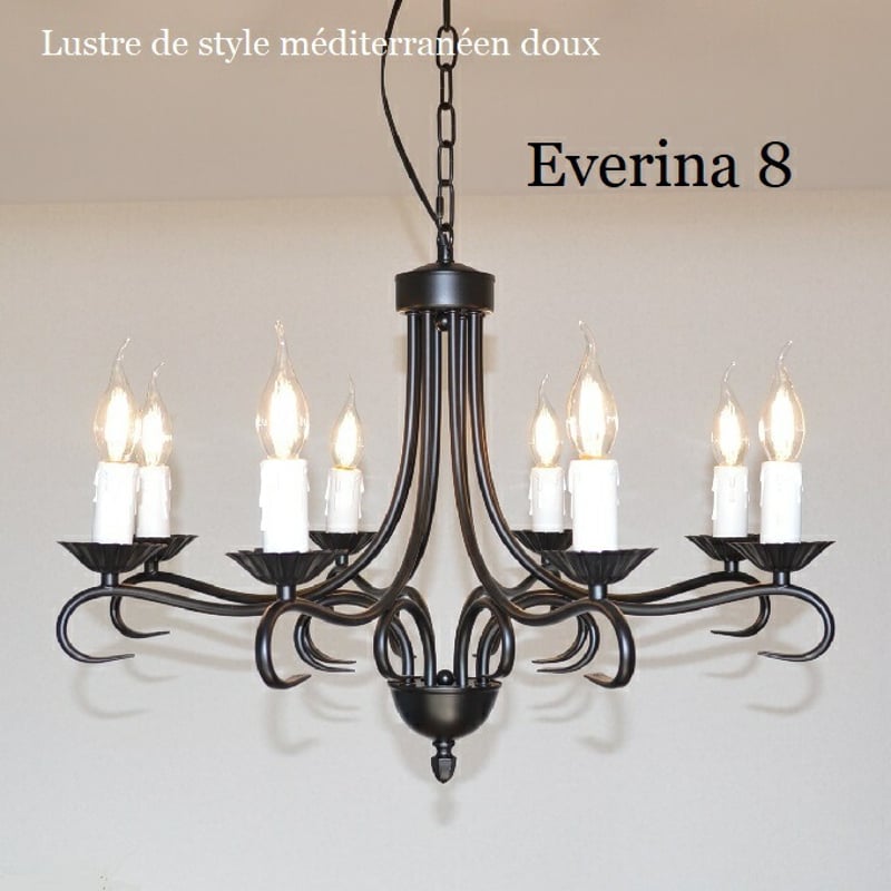 ブラックアイアンシャンデリア 8灯 ブラックアイアン8灯シャンデリア 【公式通販】