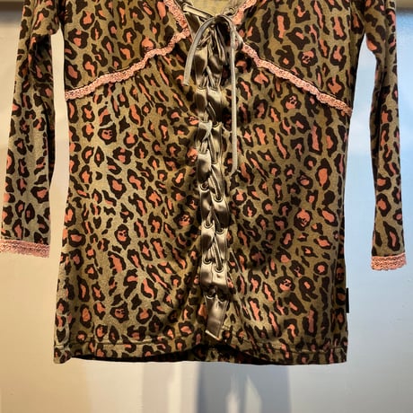 Hysterics pink leopard skull tops