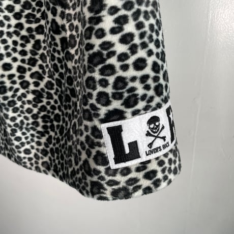 Leopard fake fur mini skirt