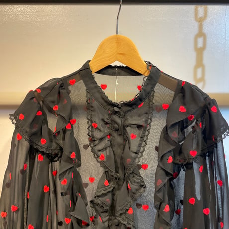 Angelic Pretty heart see-through blouse
