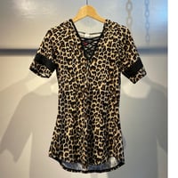 Leopard design hoodie tops