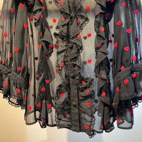Angelic Pretty heart see-through blouse