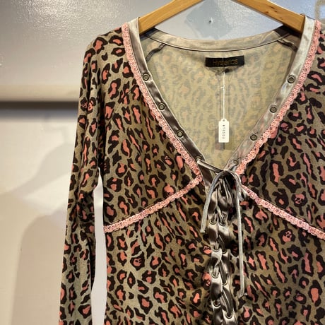 Hysterics pink leopard skull tops