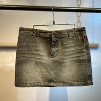 Euro design denim mini skirt