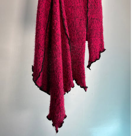 Euro asymmetry knit maxi skirt