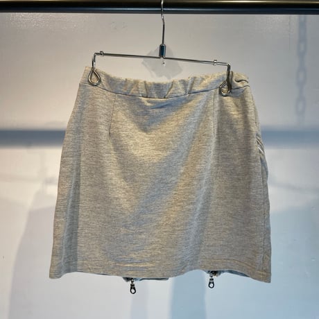 Euro zip design mini skirt