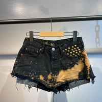 LEVI'S studs remake denim mini shorts