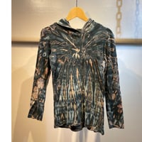 Grunge tie-dye design hoodie tops