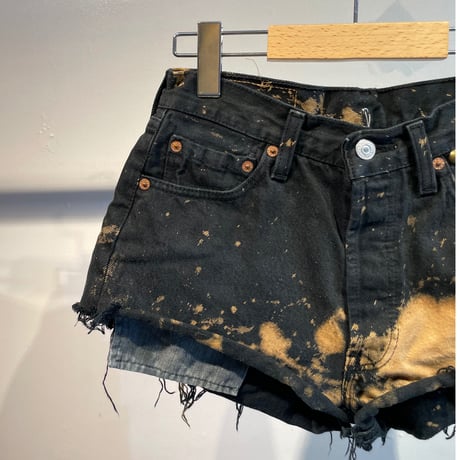LEVI'S studs remake denim mini shorts