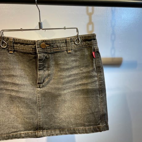 Euro design denim mini skirt