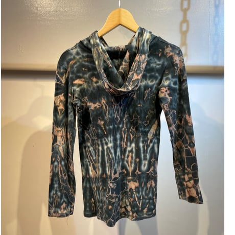 Grunge tie-dye design hoodie tops