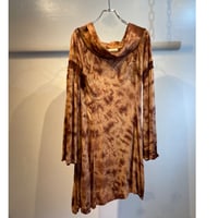 Grunge tie-dye design long tops