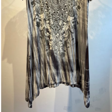 VOCAL Grunge lace and spangle design mini one piece