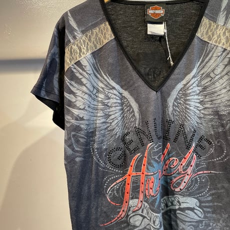 Harley Davidson spangle design tops