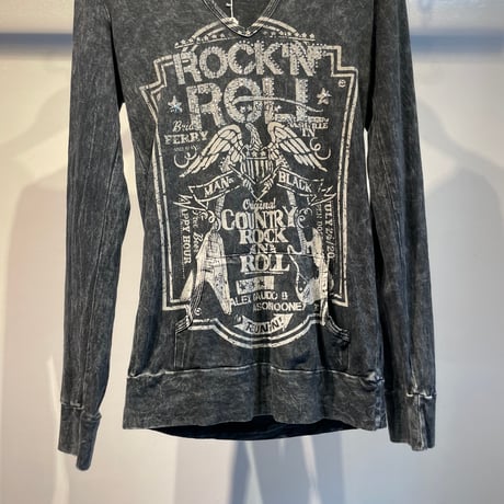 Grunge design spangle hoodie tops