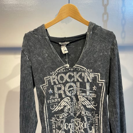 Grunge design spangle hoodie tops