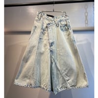 Euro design gimmick high waste denim skirt