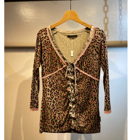 Hysterics pink leopard skull tops