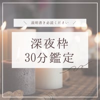 22:00〜24:00｜30分占いのみ