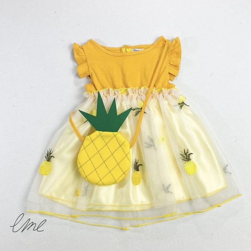 パイナップル柄チュールワンピース | 子供服 eme