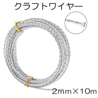 テクスチャーラウンドクラフトワイヤー★アルミ★2mm✕10m wa-3