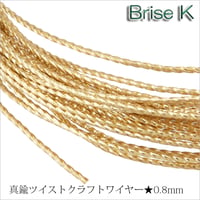 A★ツイストクラフトワイヤー★真鍮★0.8mm✕6m　w-8-13