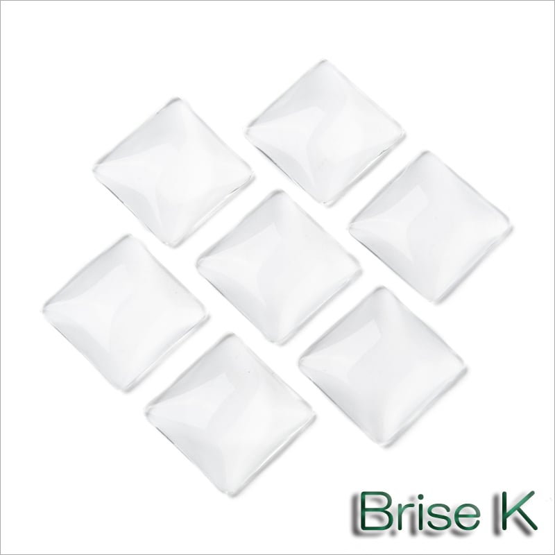 クリアガラスカボション☆25mm☆スクエア型5個 | ☆Brise-K☆