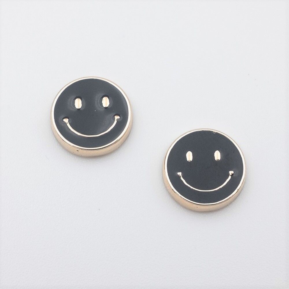 スマイル・太陽デコパーツ10個☆白黒 | ☆Brise-K☆