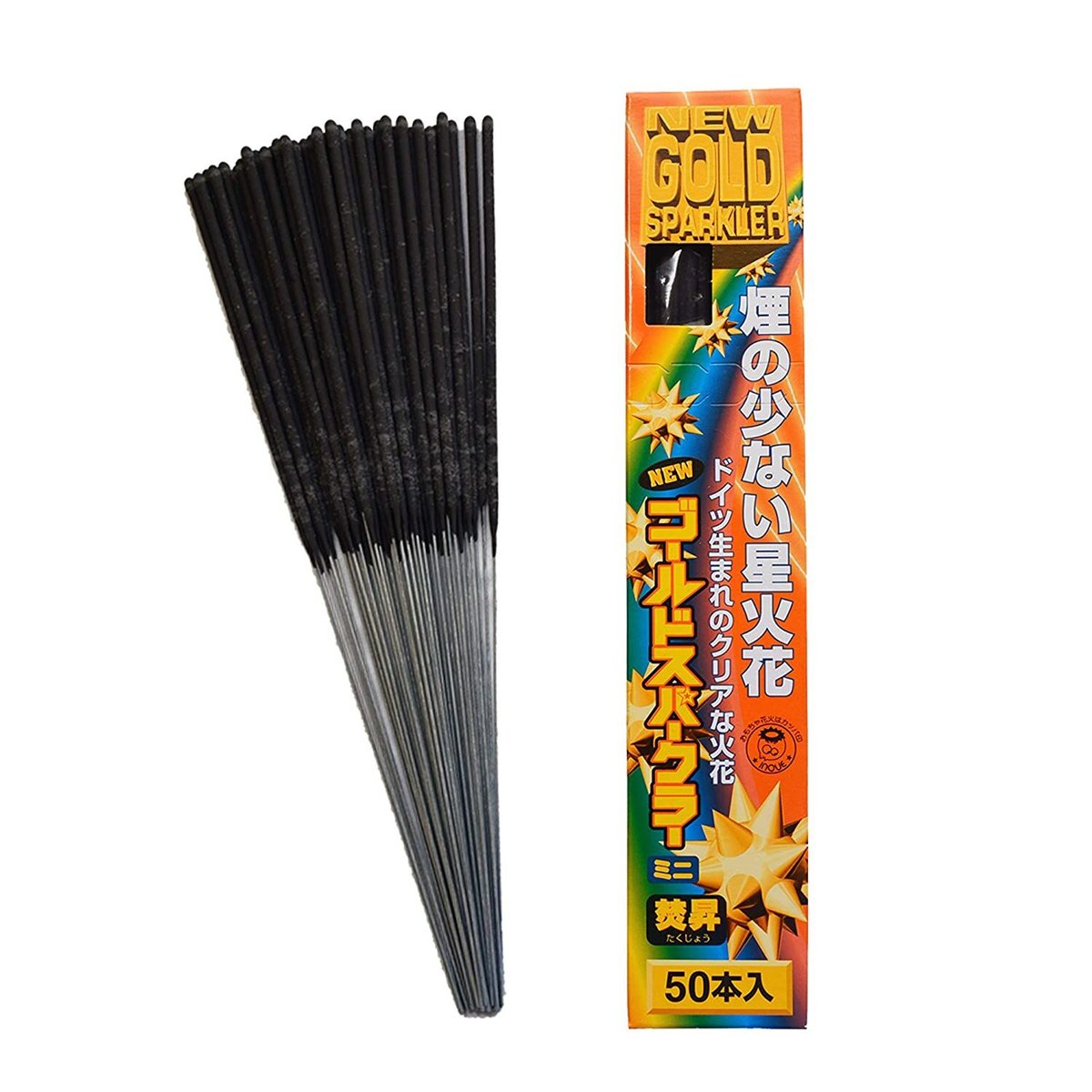 焚昇スパークラーニューゴールドミニ50本/箱 | 国内花火専門店 一閃