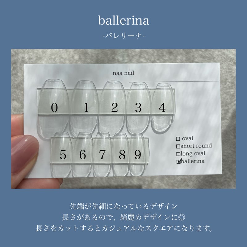 計測用ネイルチップ】naa nailで取り扱っているサイズチップ | naa nail