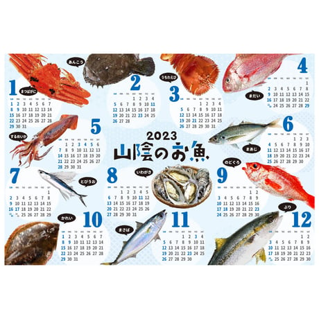 2023年　デザインカレンダー　［山陰のお魚カレンダー］