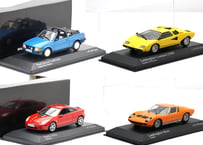【4台セット】ランボルギーニミウラオレンジ　ランボルギーニカウンタックLP400Sイエロー　フォードエスコート　トヨタセリカ