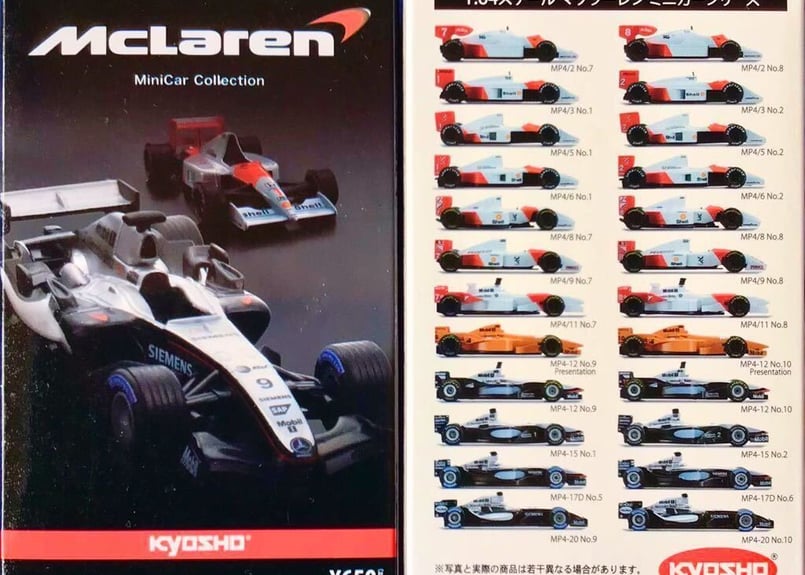 Kyosho/京商 マクラーレン F1 ミニカーコレクション①、全10種 Kyosho/京商 マクラーレン F1 ミニカーコレクション①、全10種