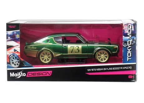 Maisto/1:24　MD　1973　スカイライン　2000GTR　グリーン　No.200-142