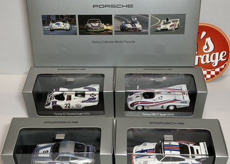 ミニチャンプス  ポルシェ マルティニーク セット　Porsche Martini racing history package