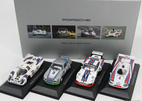 ミニチャンプス  ポルシェ マルティニーク セット　Porsche Martini racing history package