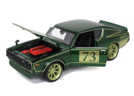 Maisto/1:24　MD　1973　スカイライン　2000GTR　グリーン　No.200-142