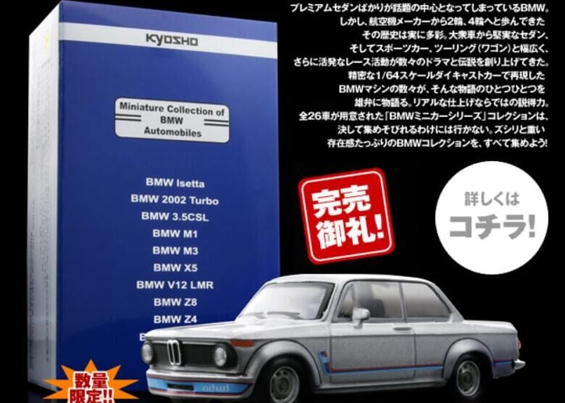 BMWミニカーコレクション (Miniature Collection of BMW Auto
