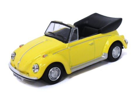 ミニカー 1:72 カララマ フォルクスワーゲンビートル ガブリオレ イエロー No.200-681