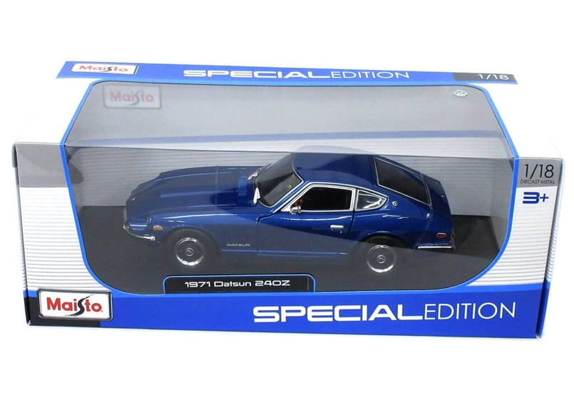 Maisto ミニカー 1:18 1971 ダットサン 240Z ブルー No.200-116...