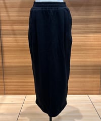 【DOUBLE STANDARD CLOTHING】ESSENTIAL スウェード裏毛マキシ丈タイトスカート　ブラック  2502211223-C