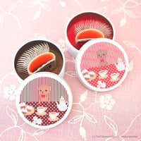 Gakuen Alice collaboration Canned Brush RED/BROWN 学園アリスコラボ 缶入りブラシ 赤/茶